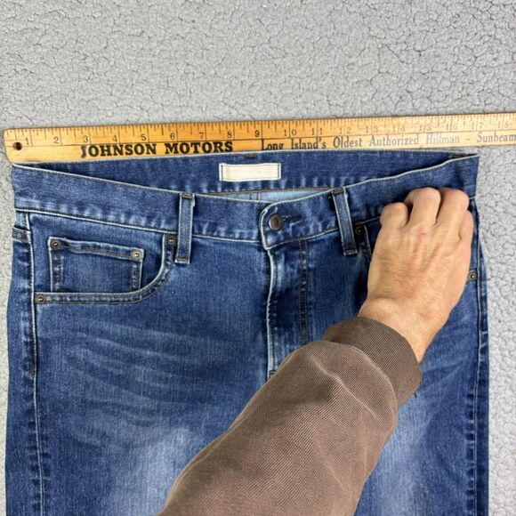 Uniqlo Jeans Mens 31 (34x30 ACTUAL) Low Rise Slim Straight Leg Japanese Kaihara - Picture 8 of 16